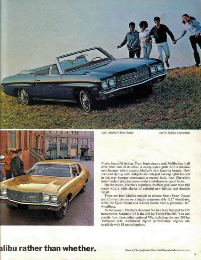 1970 Chev Chevelle Canadian Brochure Page 1